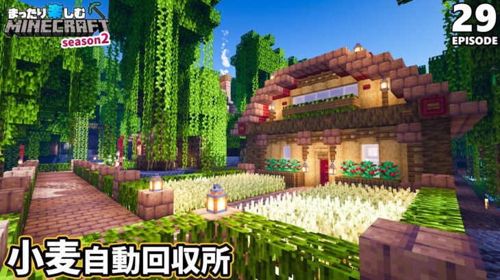 おしゃれな小麦自動回収所を作ろう！！【マインクラフト】マングローブ沼地 #29
