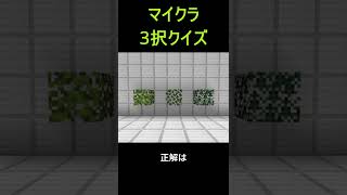 マイクラ3択クイズ　ツツジの葉