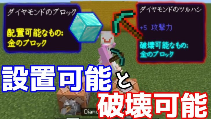 【マイクラコマンド紹介】設置可能と破壊可能【Minecraft】