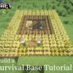 Minecraft 建築：隱藏在小麥田裡的生存小屋！│How to build a survival base tutorial#26【秘密himitsu】│마인크래프트 건축│マイクラ建築│我的世界