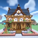 【マイクラ】おしゃれな西洋風の家を建築！| Minecraft Medival House【マインクラフト】#shorts