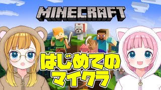 【Minecraft】はじめてのマイクラ！！【#ゆずもも/姉妹Vtuber】