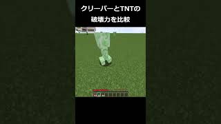 【マイクラ】クリーパーとTNTはどっちの方がブロック破壊出来るのか？［ゆっくり実況］#shorts