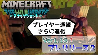 【マイクラ情報】Ver1.19.1 正式リリース延期へ… そして、プレイヤー通報の強化へ Java版マインクラフト・プレリリース2 今後のアップデート情報