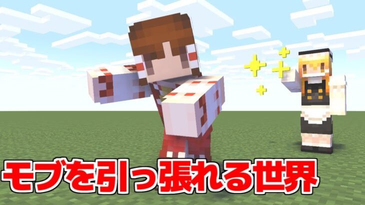 【マイクラ】アームでモブを引っ張れる世界！【マイクラ豆知識 解説 裏技/ゆっくり実況/マインクラフト】