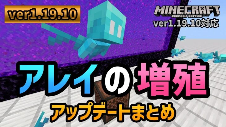 アレイが増やせるぞ！ver1.19.10アップデート内容まとめ！！！【マイクラ統合版】【ゆっくり実況】