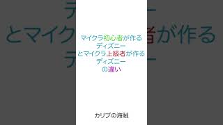 【ディズニー】マイクラ初心者が作るディズニーとマイクラ上級者が作るディズニーの違い153　#shorts