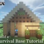 Minecraft 建築：用三色樹木做的生存小屋！│How to build a survival base tutorial#29【秘密himitsu】│마인크래프트 건축│マイクラ建築│我的世界