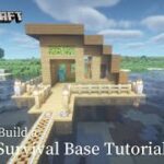 Minecraft 建築：在水上蓋一座生存基地吧！│How to build a survival base tutorial#33【秘密himitsu】│마인크래프트 건축│マイクラ建築│我的世界