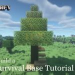 Minecraft 建築：躲在樹裡面蓋一座生存基地！│How to build a survival base tutorial#34【秘密himitsu】│마인크래프트 건축│マイクラ建築│我的世界