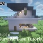 Minecraft 建築：結合半圓形的生存基地兼住宅│How to build a survival base tutorial#36【秘密himitsu】│마인크래프트 건축│マイクラ建築│我的世界