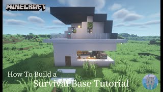 Minecraft 建築：結合半圓形的生存基地兼住宅│How to build a survival base tutorial#36【秘密himitsu】│마인크래프트 건축│マイクラ建築│我的世界