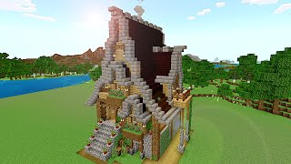 【マイクラ建築】ファンタジーちっくな家の建築に挑戦してみた-Minecraft build-