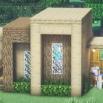 【マインクラフト】オーク(樫)の木で作るモダンハウスの作り方【Minecraft】How to Build a Modern oak house【マイクラ建築】