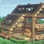 【Minecraft】お洒落なサバイバルハウスの作り方/How to build a  survival house