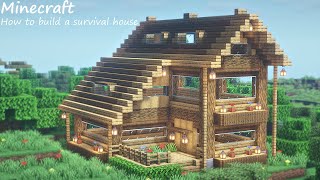 【Minecraft】お洒落なサバイバルハウスの作り方/How to build a  survival house