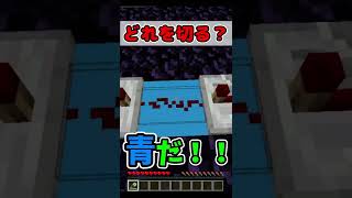 赤青どっち切る？間違えると・・・？【マイクラ】#shorts