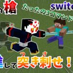 【コマンド】【switch対応】突進して突き刺せ！？3コマンドで簡単に作れる最強の槍！！！【マインクラフト】