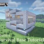 Minecraft 建築：顛覆外觀特殊的生存基地！│How to build a survival base tutorial#44【秘密himitsu】│마인크래프트 건축│マイクラ建築│我的世界