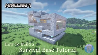 Minecraft 建築：顛覆外觀特殊的生存基地！│How to build a survival base tutorial#44【秘密himitsu】│마인크래프트 건축│マイクラ建築│我的世界