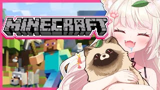 【Minecraft】本格的に建築したい！材料集めと冒険する！【Vtuber/妖芽音りる】