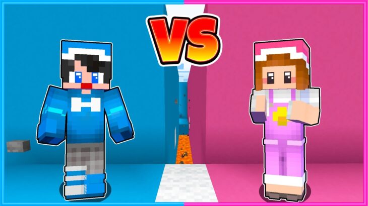 マインクラフトで ちろる VS ぴの のアスレチック2【 マイクラ / Minecraft 】#Shorts