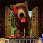 キャンプ中に超怖いクマに遭遇した結果⁉️【マイクラ マインクラフト】ぽっぴんず