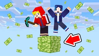 掘ったらお金が稼げる世界で１ブロックマインクラフト【マイクラ】