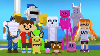 【マイクラ】モブをいろんなゲームキャラに作り直すマインクラフト【総集編】