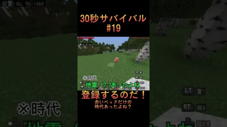 30秒サバイバル19【マイクラ】#shorts #ゲーム実況 #マイクラ