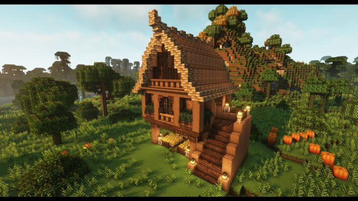 【Minecraft】小さな畑のあるサバイバルハウス　マインクラフト建築