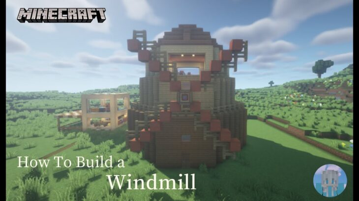 Minecraft 建築：如何蓋一個兼具觀光的風車！│How to build a  windmill【秘密himitsu】│마인크래프트 건축│マイクラ建築│【其他建築】#3