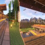 【Minecraft】景色が最高な駅を作ろう – 温泉クラフト Part11【ゆっくり実況マルチプレイ】