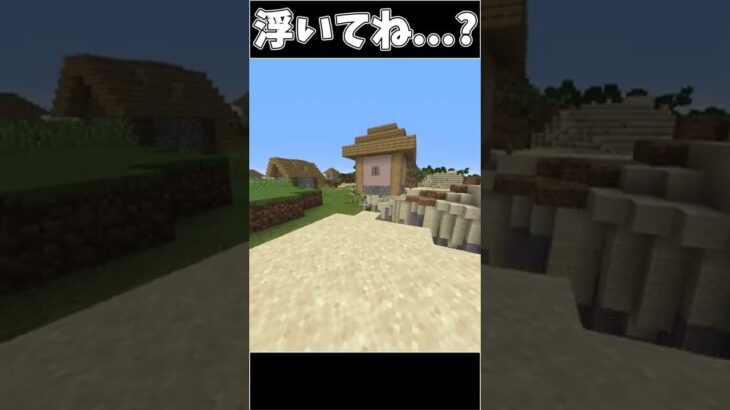 なんか村の家浮いていたんだけど…【マイクラ豆知識/解説/裏技】#Shorts #minecraft