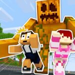 超怖いカボチャの怪物が襲ってきた！？急いで逃げろ！【まいくら・マインクラフト】