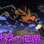 【マイクラ】最強の魔法が使える世界でサバイバルしたらヤバすぎたw【マインクラフト】