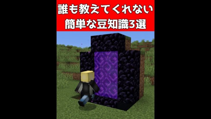 誰も教えてくれない楽な豆知識3選【マイクラ】【Minecraft】