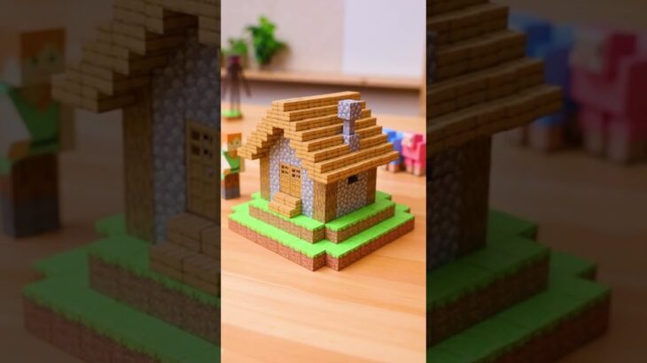 Magnetic Papercraft / Minecraft House #shorts