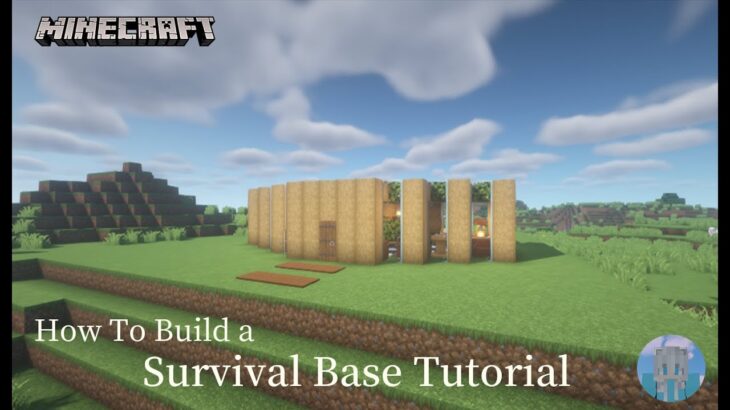 Minecraft 建築：菱形木屋的生存基地│How to build a survival base tutorial【秘密himitsu】│마인크래프트 건축│マイクラ建築│【生存小屋】#25