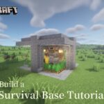 Minecraft 建築：石造極限迷你屋！│How to build a survival base tutorial【秘密himitsu】│마인크래프트 건축│マイクラ建築│【迷你屋】#5