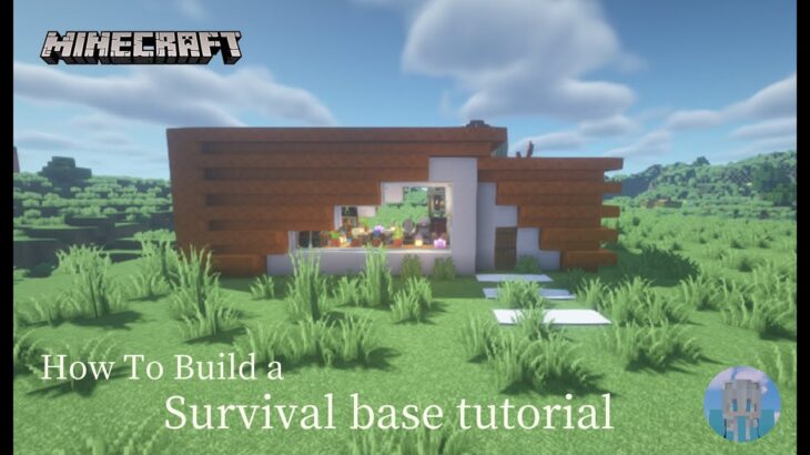 Minecraft 建築：久違的現代豪宅│How to build a survival base tutorial【秘密himitsu】│마인크래프트 건축│マイクラ建築│【Mansion】#13