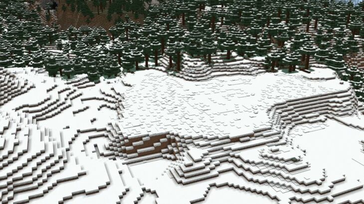 【統合版マイクラ】雪原を整地するタイムラプス【Minecraft建築】【#Shorts】