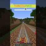 マイクラで建築中のトロッコ鉄道【Minecraft】【電車】#Shorts