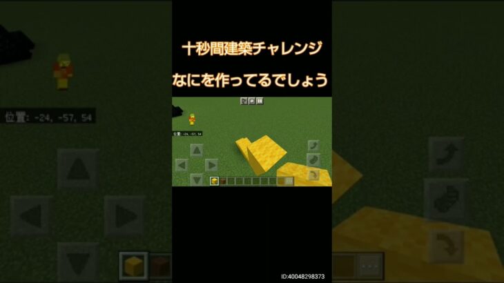 十秒間建築チャレンジ#マイクラ#マインクラフト#建築#short#shorts