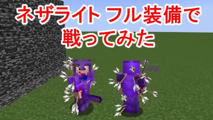 【マイクラ】エンチャント付「ネザライト フル装備」で戦い続けるマインクラフト