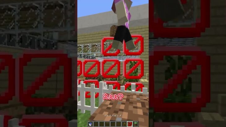 見えない透明な壁があって家に入れないドッキリww【マイクラ・マインクラフト】#shorts