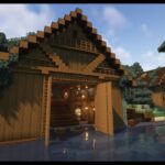 【Minecraft】トウヒで作る簡単な倉庫風隠れ家　マインクラフト建築