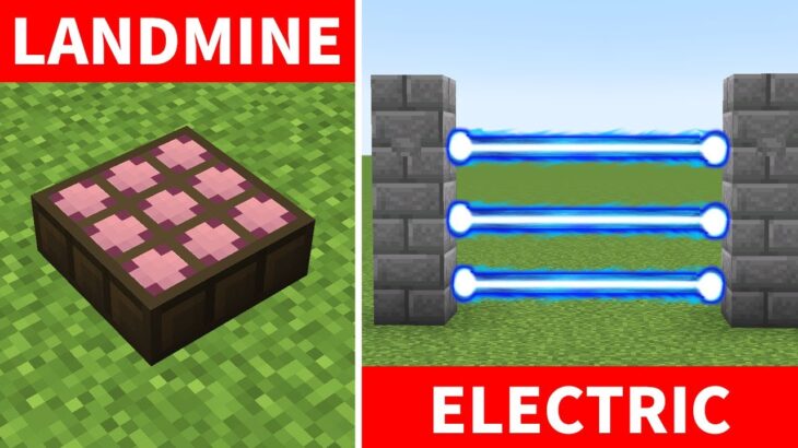 Minecraft – 7 Traps To Protect Your House | 超簡単に拠点を守る方法7選！