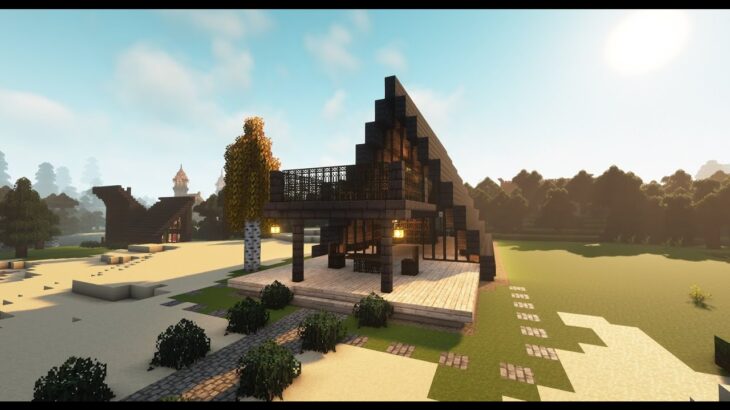 【Minecraft】モダンなサバイバルハウス　マインクラフト建築