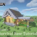 Minecraft 建築：用新手的材料蓋生存基地│How to build a survival base tutorial【秘密himitsu】마인크래프트 건축│マイクラ建築│【生存小屋】#33